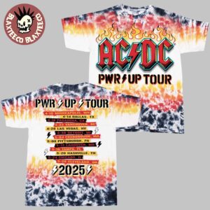 ACDC Color Tie Dye PWR UP North America Tour 2025 T-Shirt