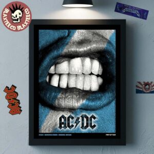 ACDC Edinburgh PWR Up Tour Lithograph Poster In Scotland At Murrayfield Stadium On August 21 2025 Poster Canvas For Home Decorations