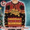 ACDC Hells Bells Flames Graphics Thunder Pattern Knitted 2025 Ugly Christmas Sweater