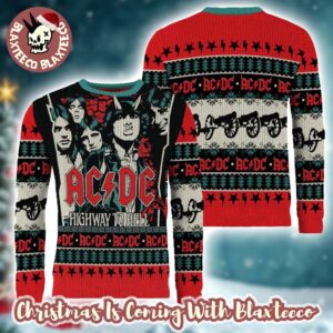 ACDC Highway To Hell Whole Lotta Cozy 2025 Holiday Christmas Ugly Sweater
