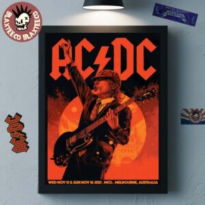 ACDC Melbourne PWR Up Tour 2025 Poster At Cricket Ground On November 12 And 16 2025 PWR Up Australia Decor Poster Canvas