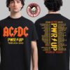 ACDC Rock N Roll Train PWR UP Tour North America 2025 Two Sides Unisex T-Shirt
