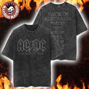 ACDC PWR Up Australia 2025 Back In Black Back In Australia PWR UP Tour Vintage Washed T-Shirt