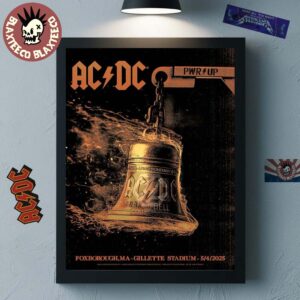 ACDC PWR Up Foxborough MA 2025 Tour Poster Hell’s Bell At Gillette Stadium On May 4 2025 Home Decor Poster Canvas