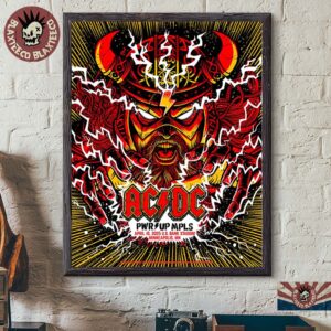 ACDC PWR Up Tour MPLS Minneapolis Minnesota 2025 Poster At US Bank Stadium On April 10 2025 The Viking Artwork Home Decor Poster Canvas
