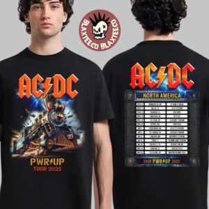 ACDC Rock N Roll Train PWR UP Tour North America 2025 Two Sides Unisex T-Shirt