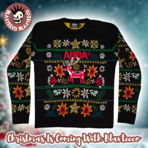 Abba Little Things Xmas Holiday Vintage Vibe Knitted Ugly Christmas Sweater