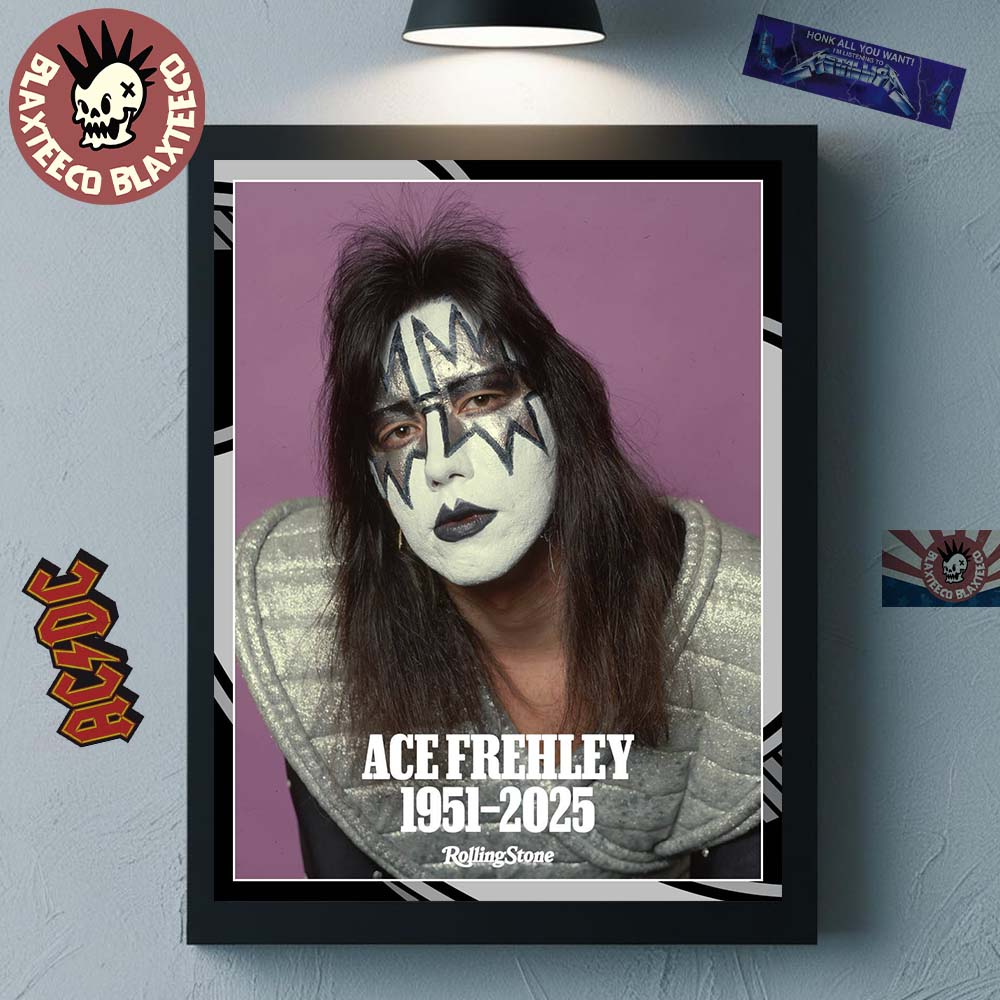 Ace Frehley The Wild Spaceman Of Kiss 1951-2025 Tribute Photo By Rolling Stone Magazine Poster Canvas Ace Frehley The Wild Spaceman Of Kiss 1951-2025 Tribute Photo By Rolling Stone Magazine Poster Canvas