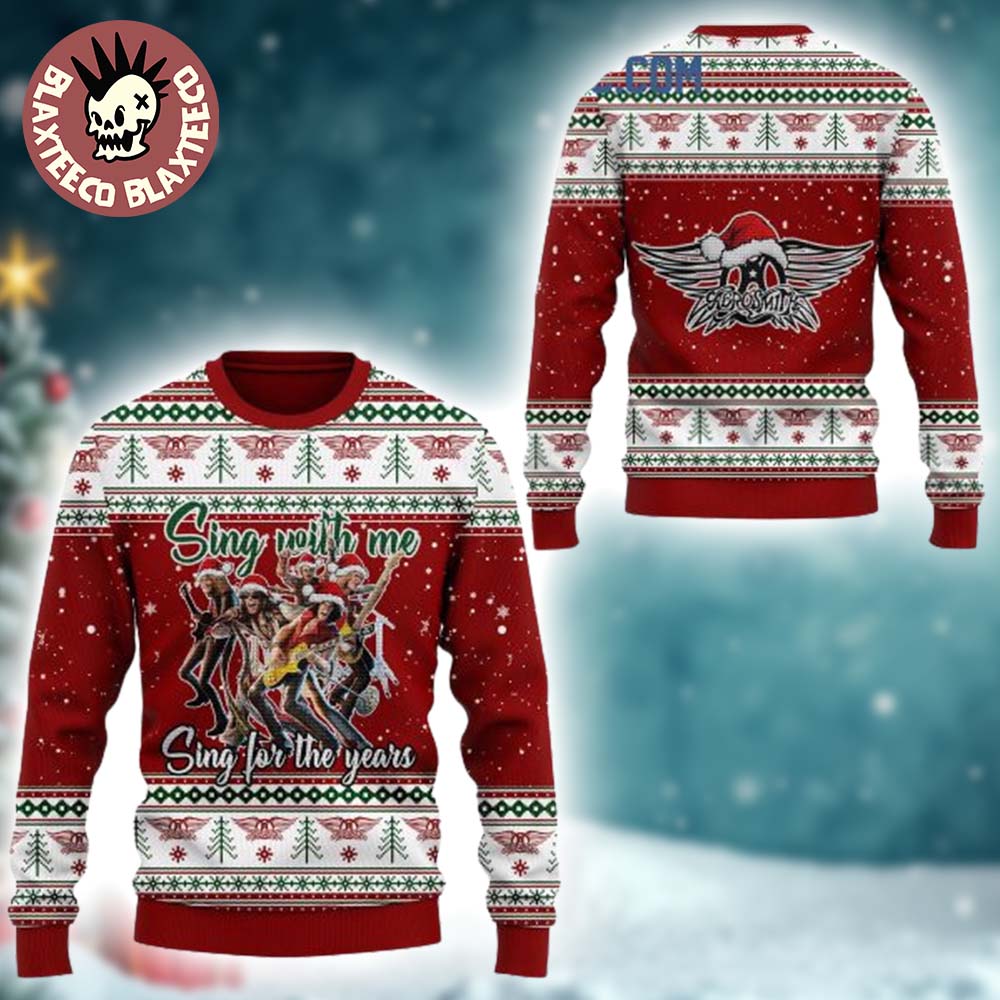 Aerosmith Sing With Me Sing For The Years Ugly Christmas Sweater