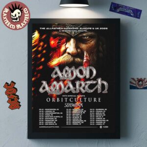 Amon Amarth The Allfather Awakens Europe And UK 2026 Tour A New Record Awaits Schedule Dates Home Decor Poster Canvas