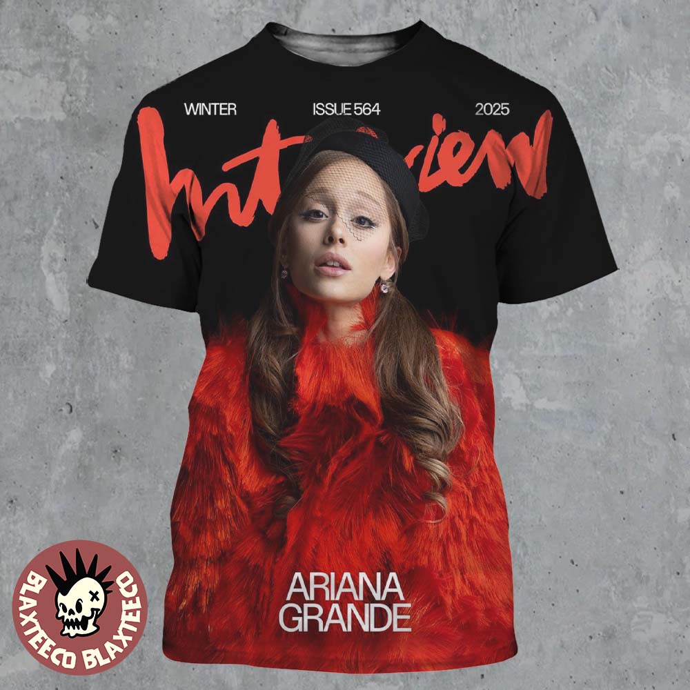 Ariana Grande Graces The Cover Of Interview Magazine Issue 564 Winter 2025 All Over Print Shirt Ariana Grande Graces The Cover Of Interview Magazine Issue 564 Winter 2025 All Over Print Shirt