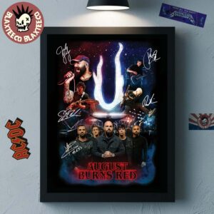 August Burns Red X Stranger Things Signed Screen Print Poster Canvas For Home Decor