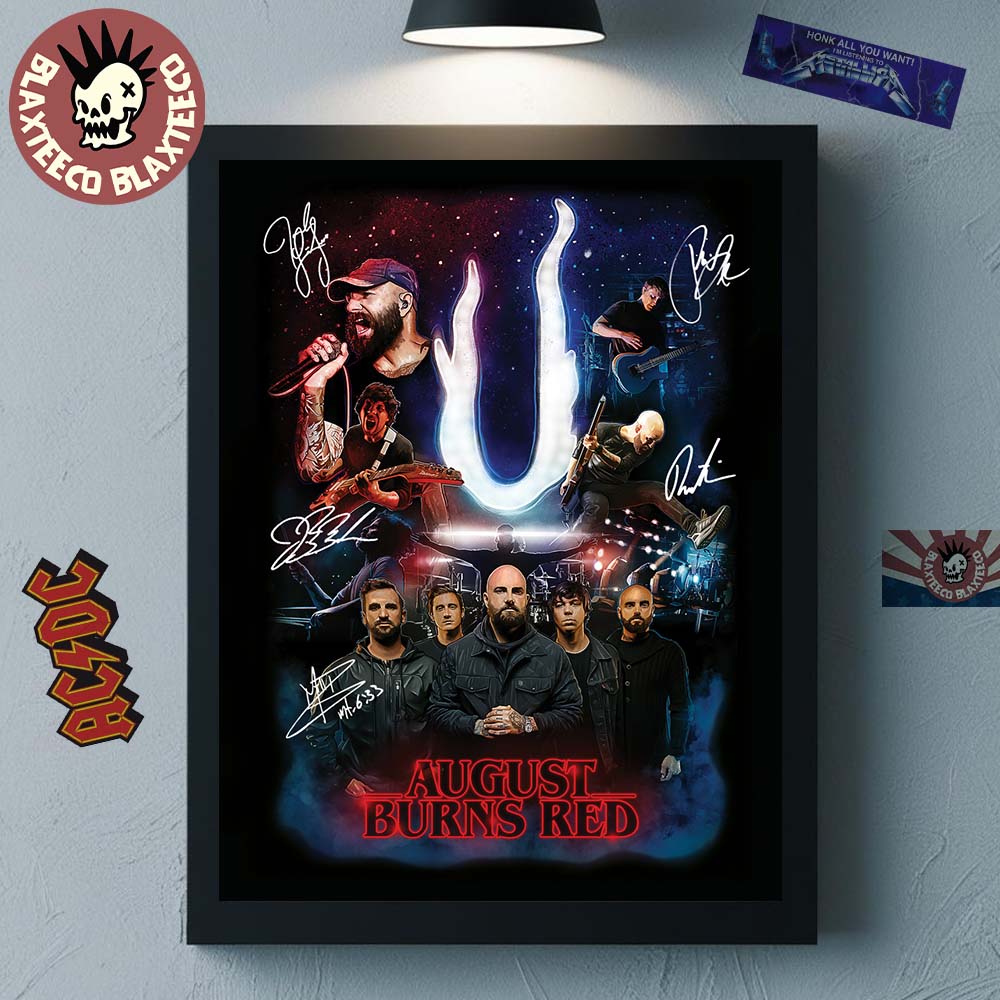 August Burns Red X Stranger Things Signed Screen Print Poster Canvas For Home Decor August Burns Red X Stranger Things Signed Screen Print Poster Canvas For Home Decor