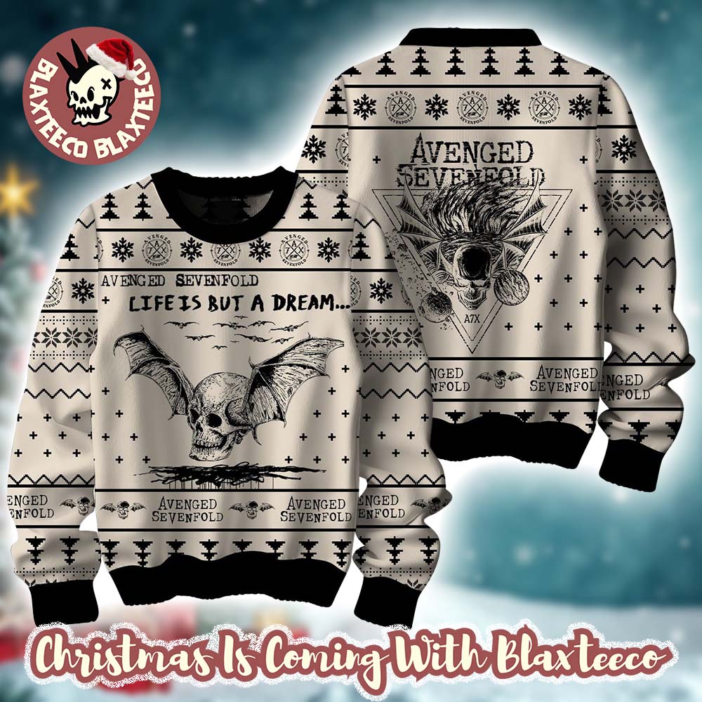 Avenged Sevenfold The Death Bat Holiday Gift Knitted Xmas Ugly Sweater