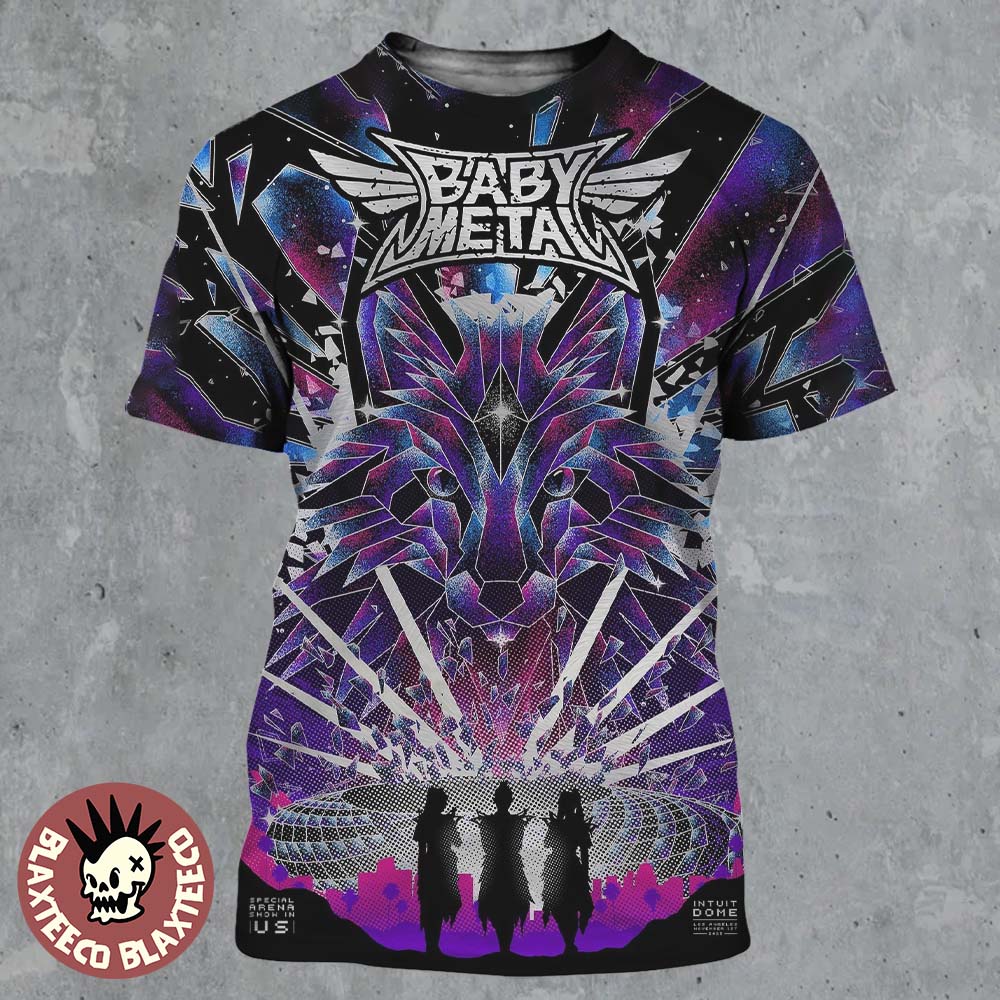Babymetal Los Angeles Concert Poster At Intuit Dome Special Arena Show In US Pop Up Shop On November 1 2025 All Over Print Shirt