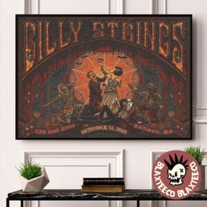 Billy Strings Baltimore Maryland 2025 Night 1 Venue Poster At CFG Bank Arena On October 31 2025 Home Decor Poster Canvas