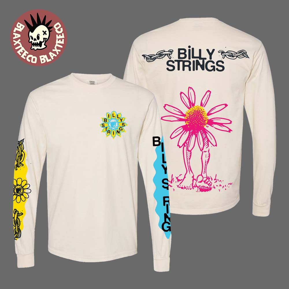 Billy Strings Fall 2025 Tour North American Merch Seeing Flower Long Sleeve Tee Billy Strings Fall 2025 Tour North American Merch Seeing Flower Long Sleeve Tee