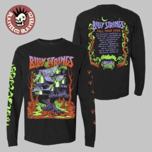 Billy Strings Fall 2025 Tour North American Merch Witch’s House Long Sleeve Tee with Dates Long Sleeve Tee