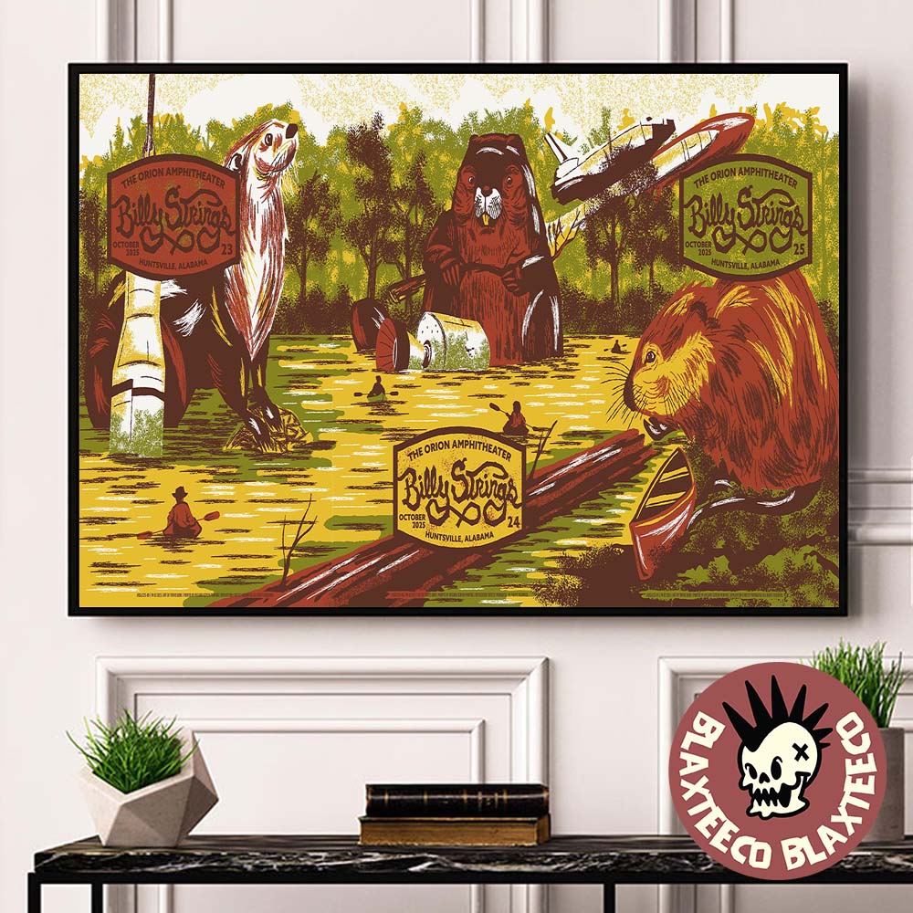 Billy Strings Huntsville Alabama 2025 Night 1 2 3 Combined Gig Poster At The Orion Amphitheater On October 23 24 25 2025 Landscape Poster Canvas Billy Strings Huntsville Alabama 2025 Night 1 2 3 Combined Gig Poster At The Orion Amphitheater On October 23 24 25 2025 Landscape Poster Canvas
