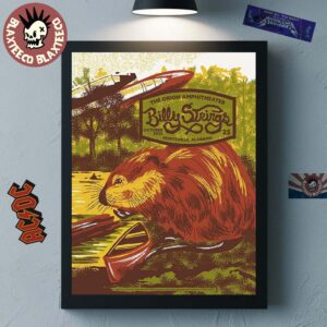 Billy Strings Huntsville Alabama 2025 Night 3 Gig Poster At The Orion Amphitheater On October 25 2025 Home Decor Poster Canvas