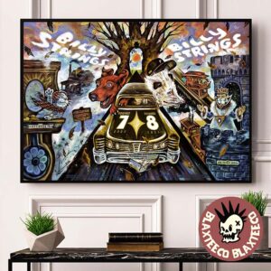 Billy Strings Pittsburgh Pennsylvania 2025 Night 1 And 2 Combined Event Poster At PPG Paints Arena On November 7 And 8 2025 Landscape Poster Canvas