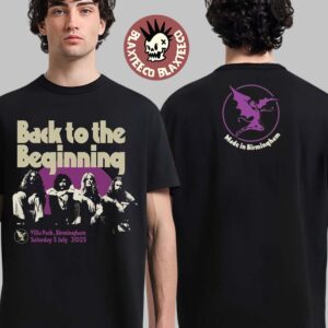 Black Sabbath And Ozzy Osbourne Back To The Beginning 2025 Exclusive Merch Tee At Villa Park Birmingham On July 5 2025 Two Sided T-Shirt
