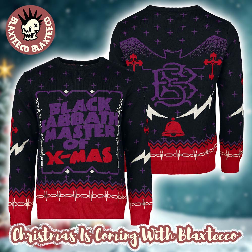 Black Sabbath Master Of Xmas 2025 Holiday Ugly Christmas Sweater Jumper Black Sabbath Master Of Xmas 2025 Holiday Ugly Christmas Sweater Jumper