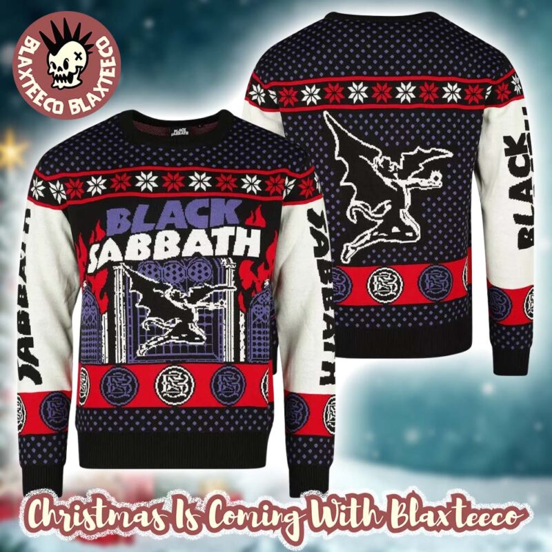 Black Sabbath Signature Henry the Winged Demon Knitted Bravado Ugly Christmas Sweater wDVID rll5bq.jpg
