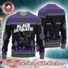 Black Sabbath Vol 4 Album Cover Holiday Style With Santa Hat Signature Symbols Heavy Metal 2025 Ugly Christmas Sweater Black Sabbath Vol 4 Album Cover Holiday Style With Santa Hat Signature Symbols Heavy Metal 2025 Ugly Christmas Sweater