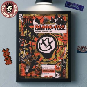 Blink 182 Kansas City Missouri 2025 Venue Poster At T-Mobile Center On September 27 2025 Home Decor Poster Canvas