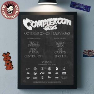 Complexcon 2025 Las Vegas On October 25 26 2025 Lineup Home Decor Poster Canvas