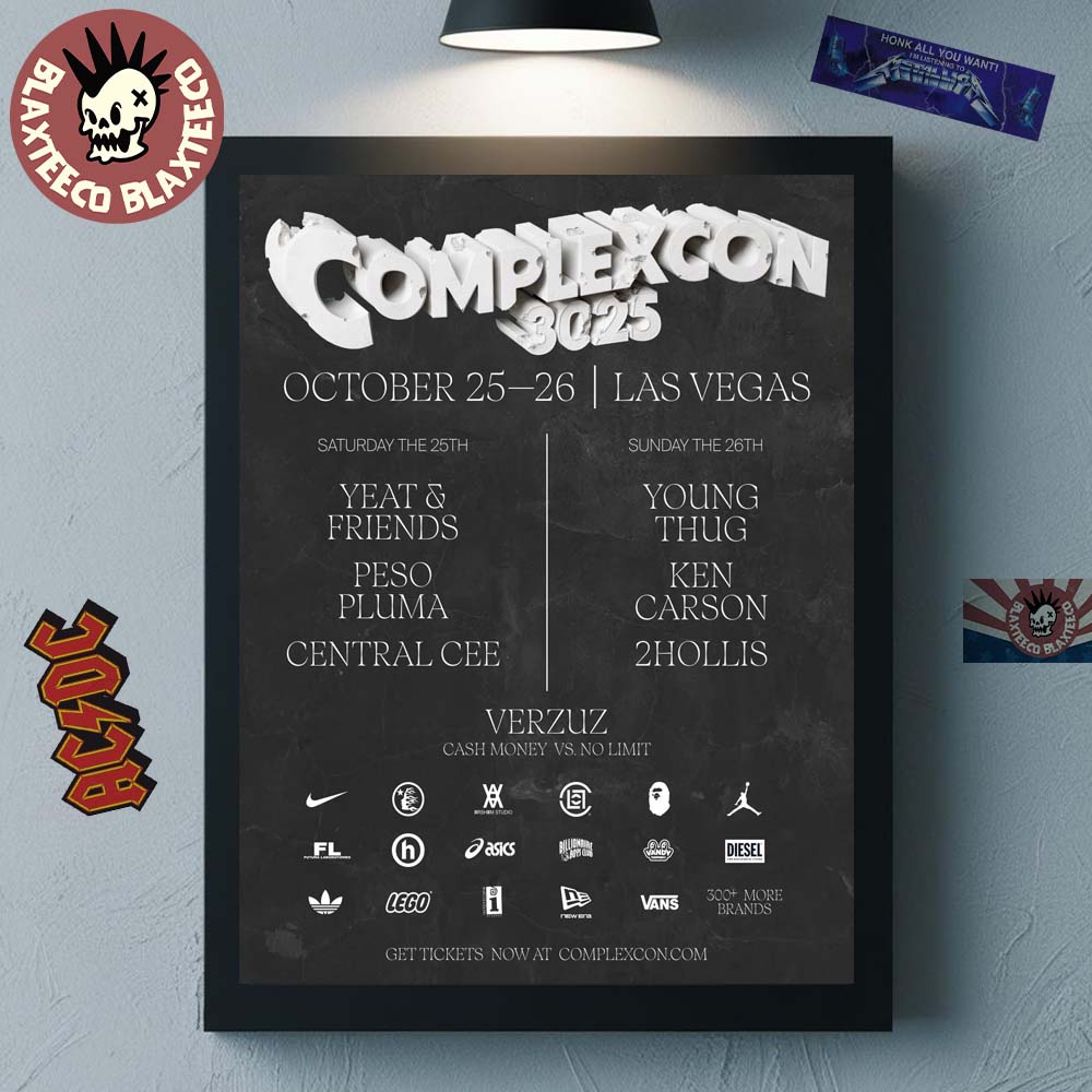 Complexcon 2025 Las Vegas On October 25 26 2025 Lineup Home Decor Poster Canvas Complexcon 2025 Las Vegas On October 25 26 2025 Lineup Home Decor Poster Canvas