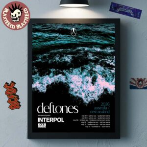 Deftones 2026 Australia New Zealand Schedule Dates With Special Guests Interpol And Ecca Vandal Home Decor Poster Canvas