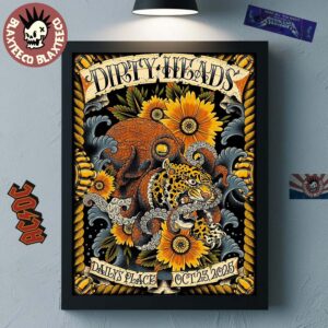Dirty Heads Jacksonville Florida Runs 2025 Exclusive Poster For Daily’s Place On October 23 2025 Home Decor Poster Canvas