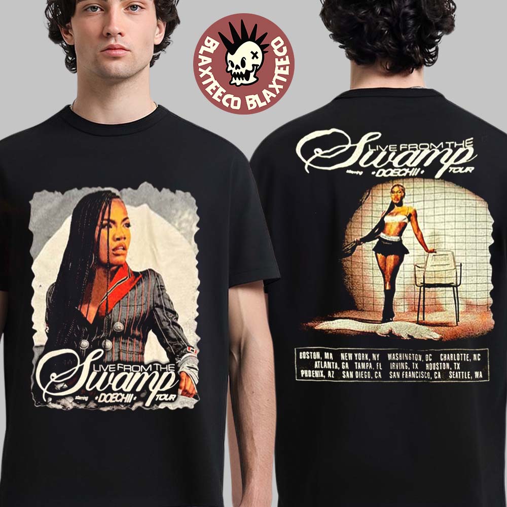 Doechii Live From The Swamp Tour 2025 Merch Two Sided T-Shirt