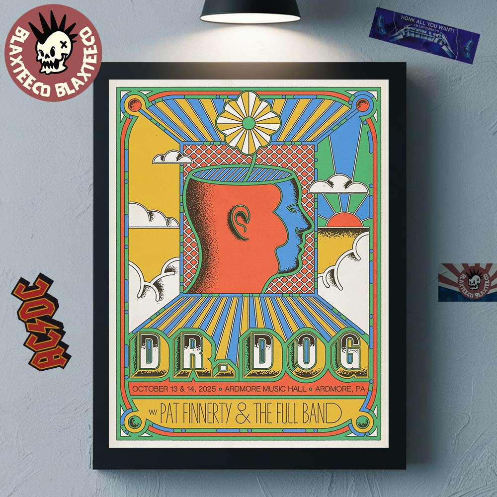 Dr Dog At Philly Music Festival 2025 Gig Poster In Ardmore PA At Ardmore Music Hall On October 13 And 14 2025 Home Decor Poster Canvas Dr Dog At Philly Music Festival 2025 Gig Poster In Ardmore PA At Ardmore Music Hall On October 13 And 14 2025 Home Decor Poster Canvas