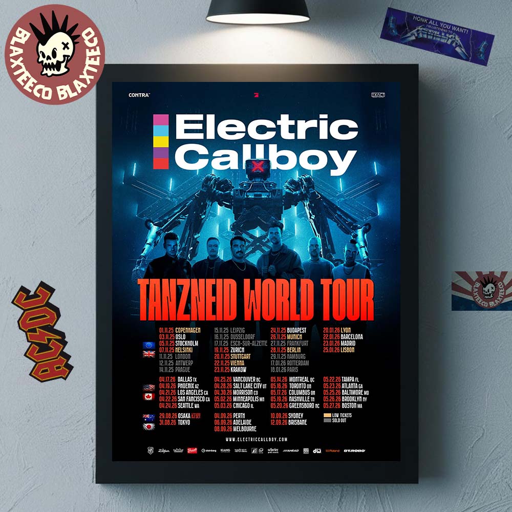 Electric Callboy Tanzneid World Tour 2025 2026 USA Canada Japan And Australia Schedule Dates Decor Poster Canvas Electric Callboy Tanzneid World Tour 2025 2026 USA Canada Japan And Australia Schedule Dates Decor Poster Canvas