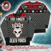 Five Finger Death Punch Signature Skull With Christmas Lights Holiday Gift Ugly Christmas Sweater Five Finger Death Punch Signature Skull With Christmas Lights Holiday Gift Ugly Christmas Sweater