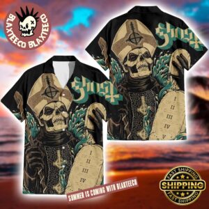 Ghost Band 13 Commandments Album Cover Ghost Papa Summer 2025 Hawaiian Shirt