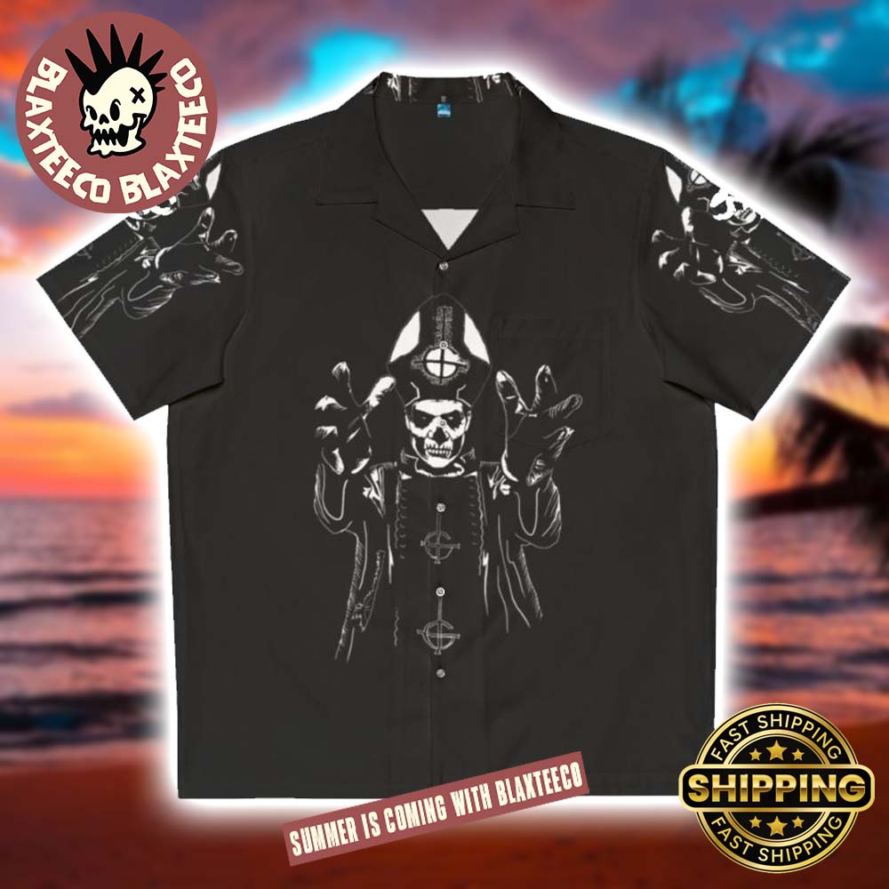 Ghost Band Papa Emeritus Black 2025 Summer Hawaiian Shirt Ghost Band Papa Emeritus Black 2025 Summer Hawaiian Shirt