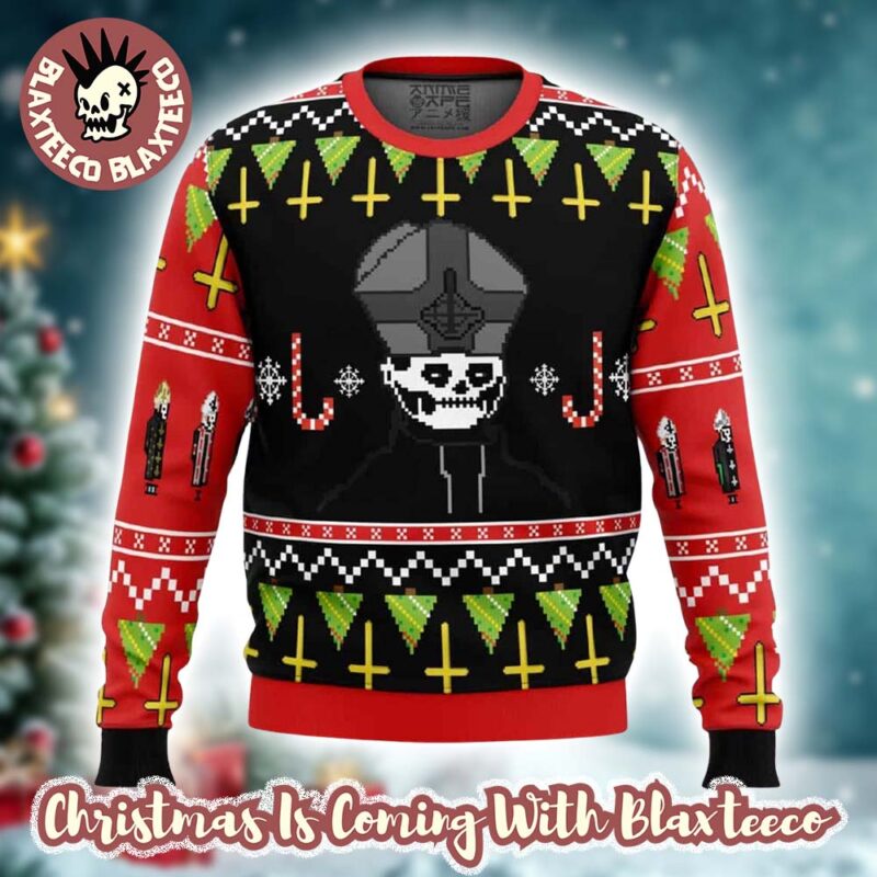 Ghost Band Papa Emeritus Funny Holiday Pixel Ciby Ugly Christmas Sweater Gift For Fans mSLlv krqlfe.jpg