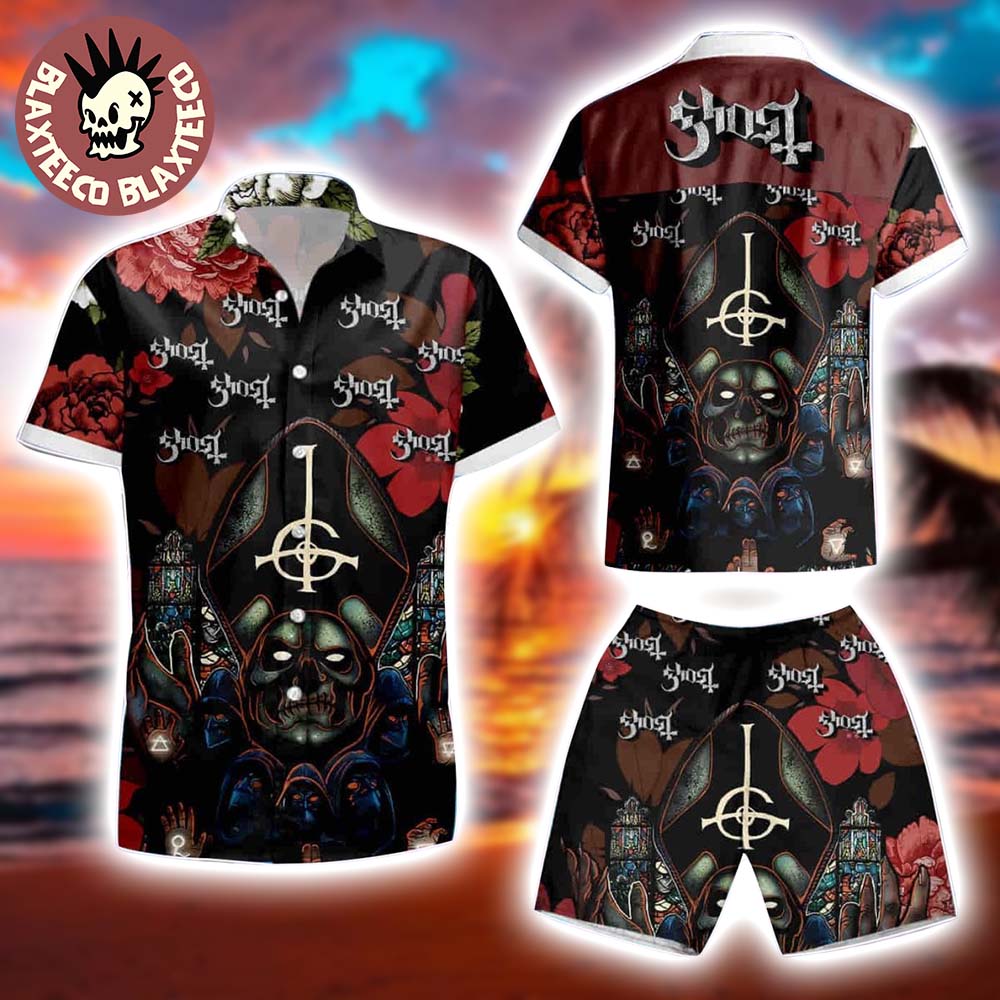Ghost Band Papa Emeritus Horror Floral Style Summer 2025 Hawaiian Shirt Ghost Band Papa Emeritus Horror Floral Style Summer 2025 Hawaiian Shirt