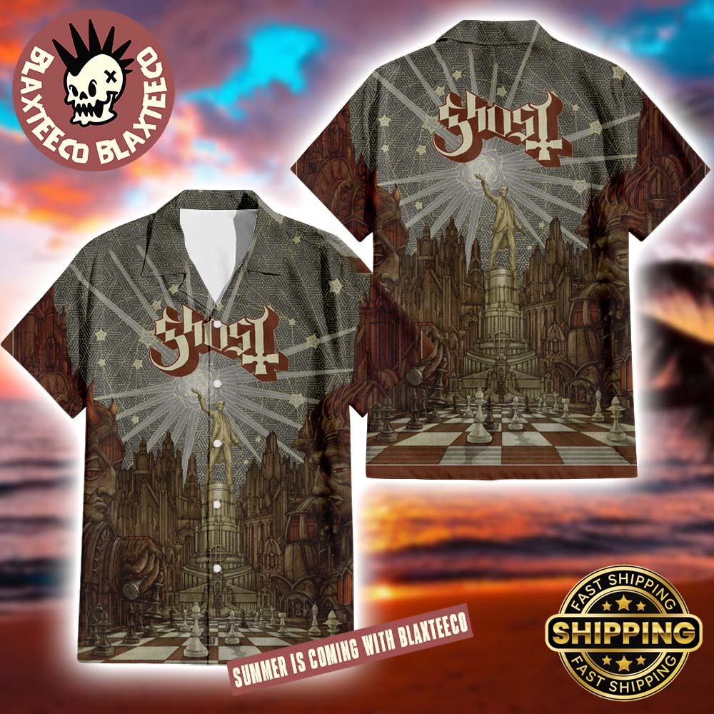 Ghost Band Popestar Album Cover Gift For Fans Summer 2025 Hawaiian Shirt Ghost Band Popestar Album Cover Gift For Fans Summer 2025 Hawaiian Shirt
