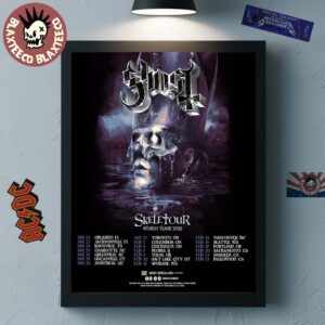Ghost Skeletour World Tour 2026 North American Run Schedule Cities Dates Home Decor Poster Canvas