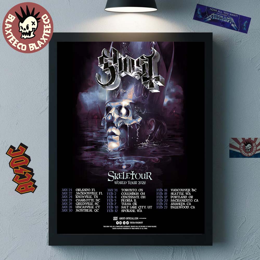 Ghost Skeletour World Tour 2026 North American Run Schedule Cities Dates Home Decor Poster Canvas Ghost Skeletour World Tour 2026 North American Run Schedule Cities Dates Home Decor Poster Canvas