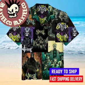 Ghost Swedish Band Ghost Papa Art Pattern Summer 2025 Hawaiian Shirt