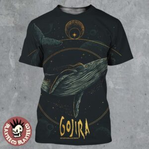 Gojira Lille France 2025 Event Poster At Zenith of Lille On November 28 2025 The Whale Art All Over Print Shirt