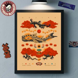 Gojira Reims France 2025 Event Poster At Reims Arena On November 27 2025 French Tour Poster Canvas