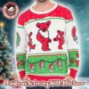 Grateful Dead Funny Dancing Bear Walking Rope Lights Knitted Red Ugly Christmas Sweater Grateful Dead Funny Dancing Bear Walking Rope Lights Knitted Red Ugly Christmas Sweater