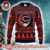Grateful Dead X NFL Baltimore Ravens Stealie Logo Ugly Christmas Sweater
